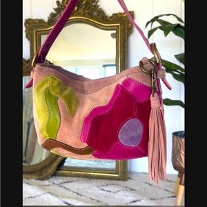 SuperRareCoach 2004 SpecialEdition Hamilton Hobo Poppies for Peace Suede Leather